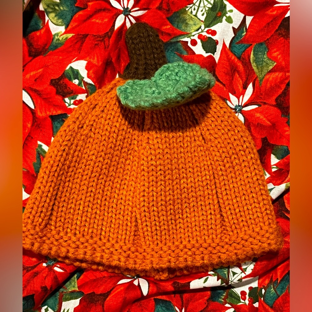 Handmade babies orange cap